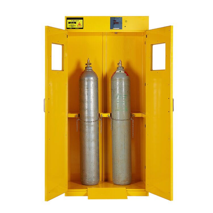Gas cylinder storage cabinet